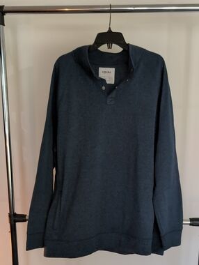 Sonoma Navy Blue Henley Sweatshirt